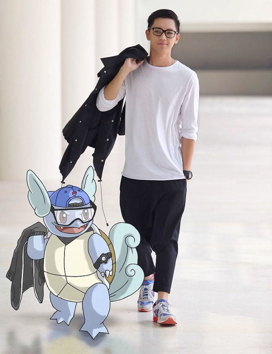 I Drew Pokemon Onto My Vacation Pics