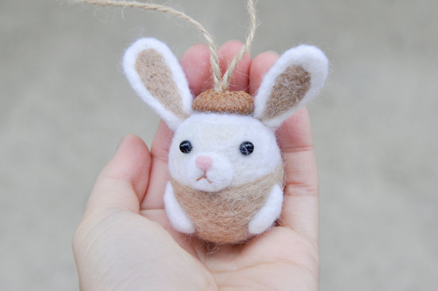 I Made Tiny Berets For My Needle Felted Animal Ornaments