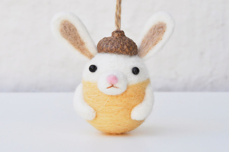 I Made Tiny Berets For My Needle Felted Animal Ornaments