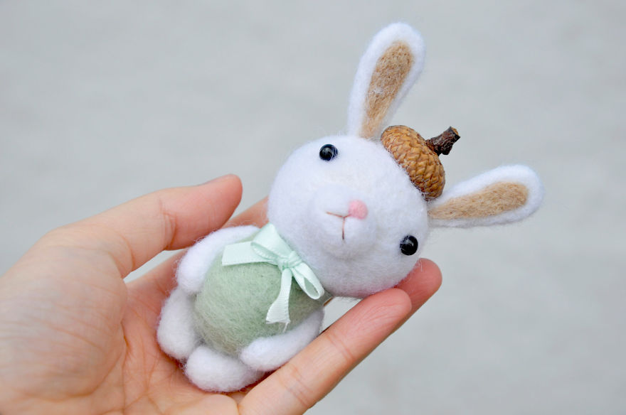 I Made Tiny Berets For My Needle Felted Animal Ornaments