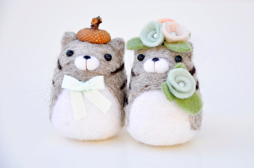 I Made Tiny Berets For My Needle Felted Animal Ornaments