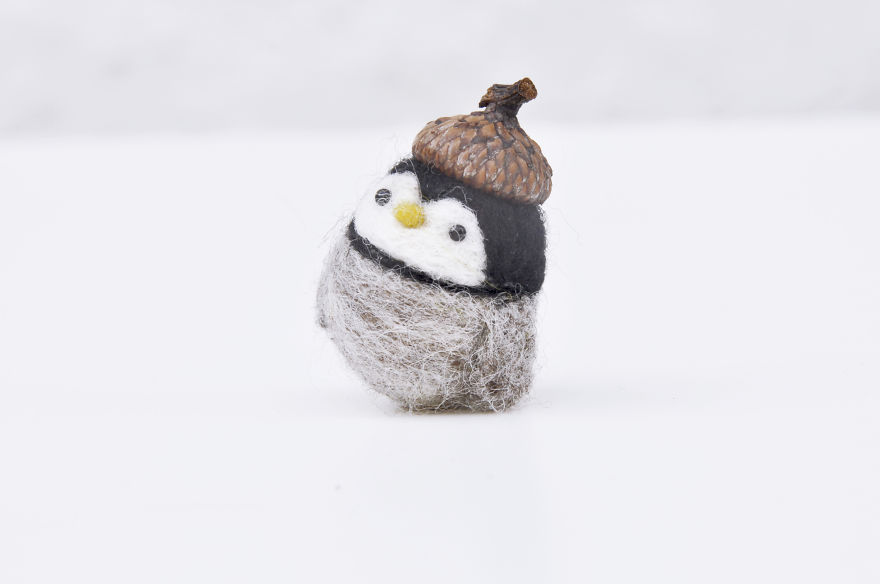 I Made Tiny Berets For My Needle Felted Animal Ornaments