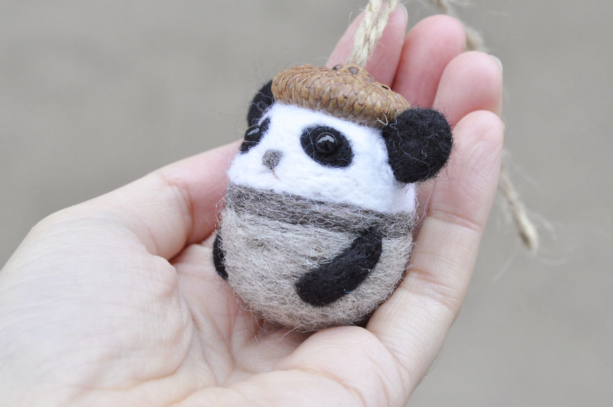 I Made Tiny Berets For My Needle Felted Animal Ornaments