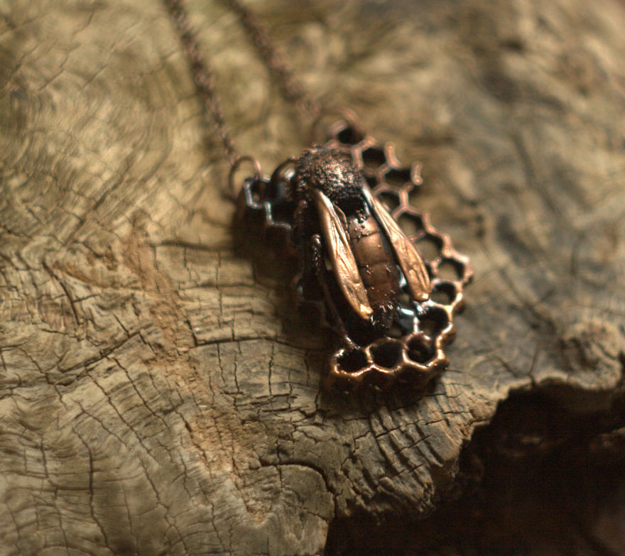 Unique Jewelry Made From Natural Objects Using Electroplating Method Unique Jewelry Made From Natural Objects Using Electroplating Method