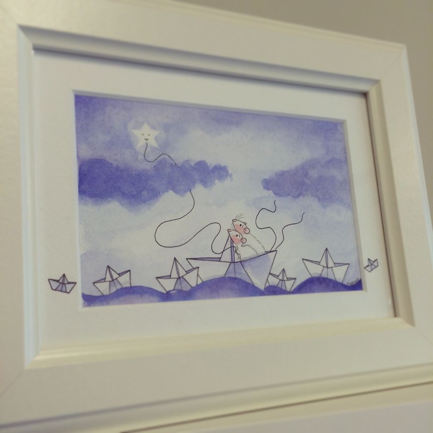 Wish Upon A Star - Water Colour Painting By Nadyart