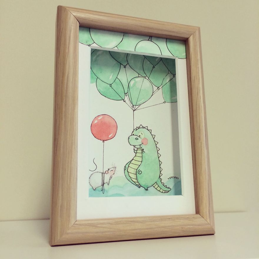 Hi - Water Colour Painting By Nadyart