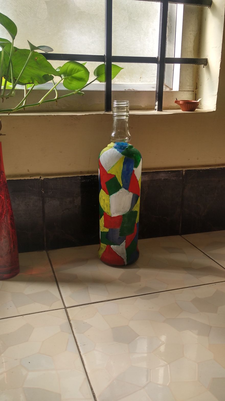 Started Learning Wine Bottle Painting. Here Is Some Of Them