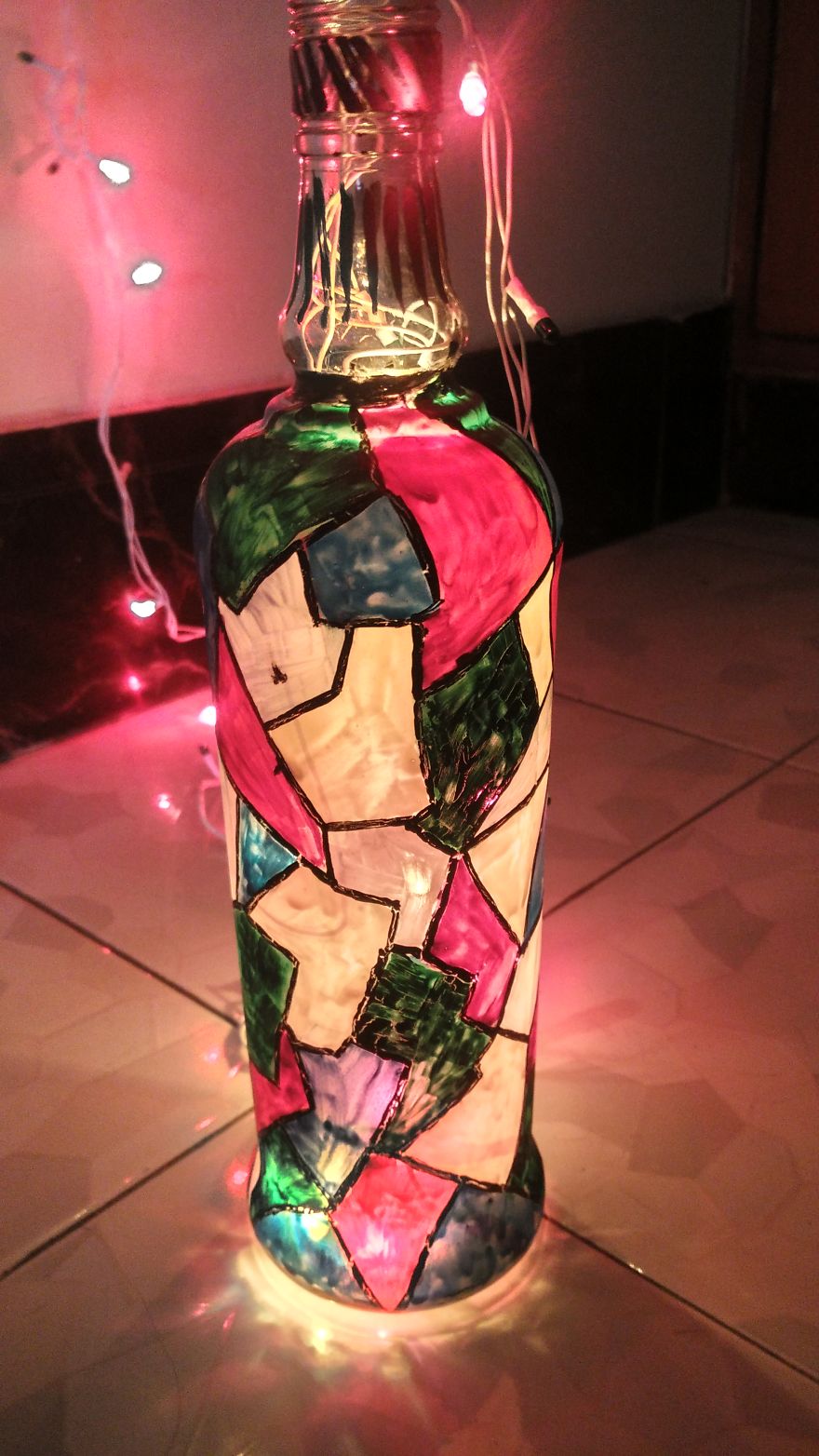 Started Learning Wine Bottle Painting. Here Is Some Of Them