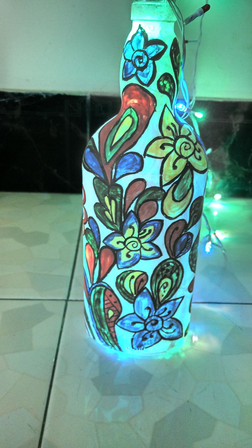 Started Learning Wine Bottle Painting. Here Is Some Of Them