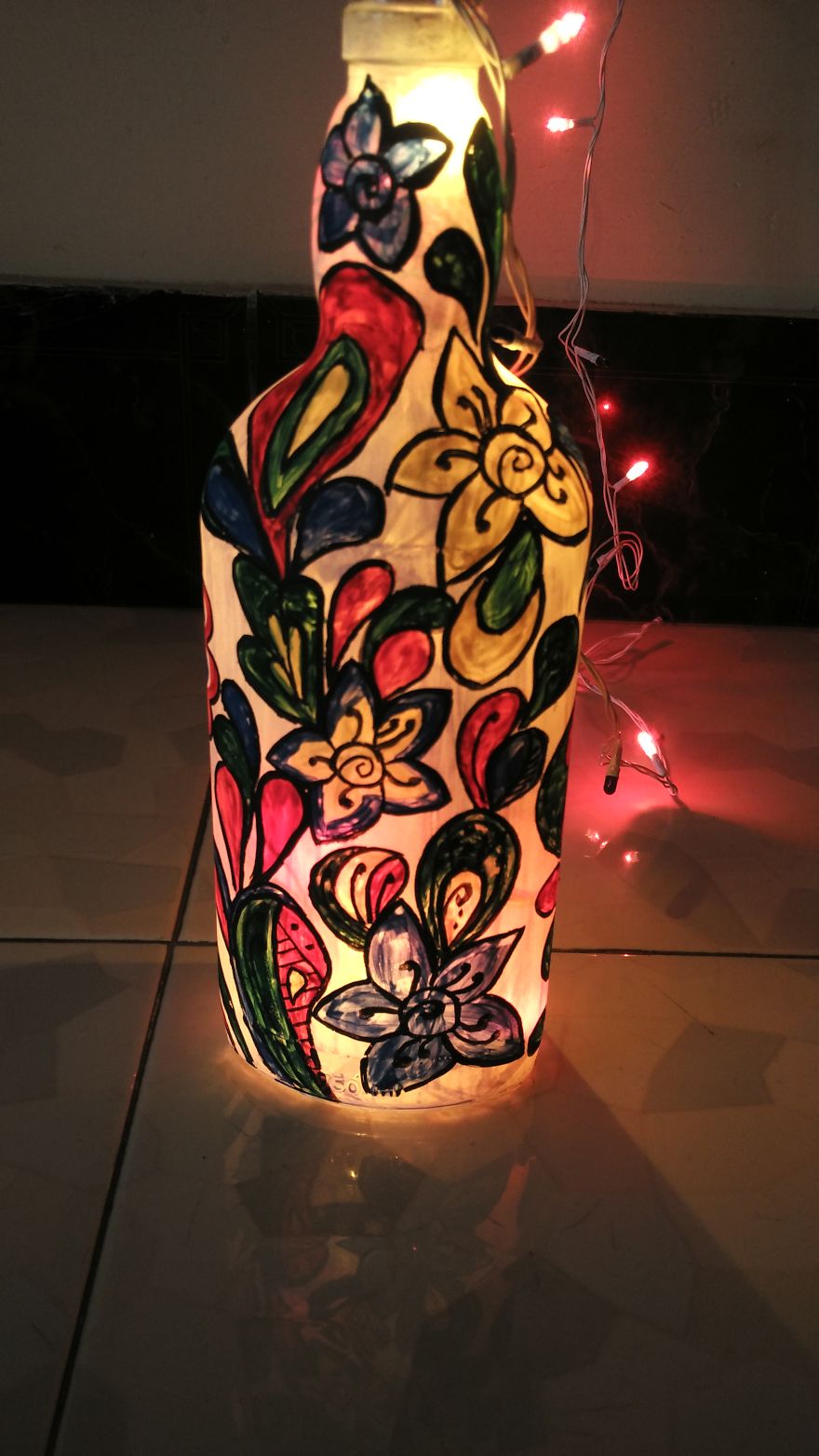 Started Learning Wine Bottle Painting. Here Is Some Of Them