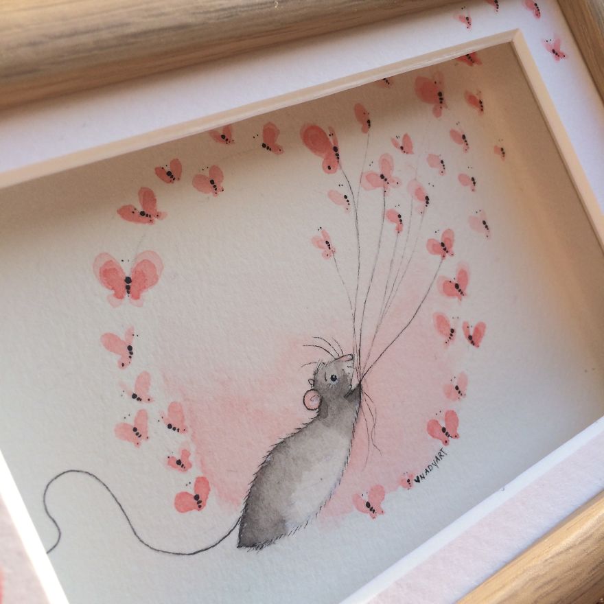 Butterflight - Water Colour Painting By Nadyart