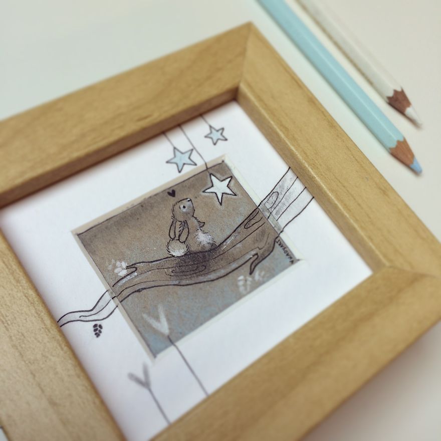 Starry Night - Pencil Illustration By Nadyart