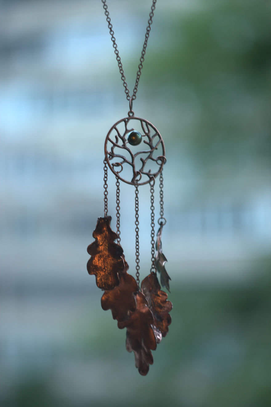 Unique Jewelry Made From Natural Objects Using Electroplating Method