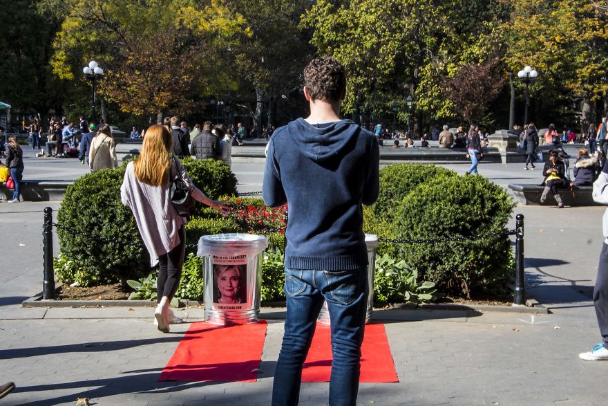 We Enticed People To Clean Up New York City By Trashing Their Least Favorite Presidential Candidate