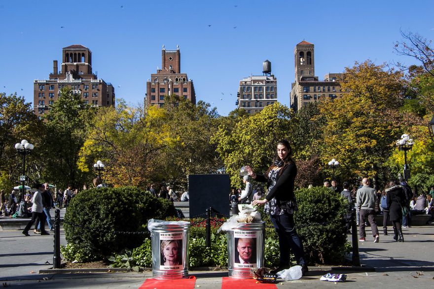 We Enticed People To Clean Up New York City By Trashing Their Least Favorite Presidential Candidate
