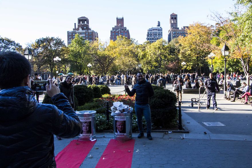 We Enticed People To Clean Up New York City By Trashing Their Least Favorite Presidential Candidate