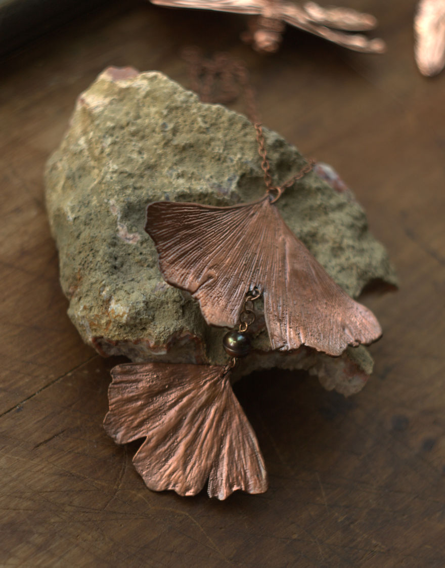 Unique Jewelry Made From Natural Objects Using Electroplating Method