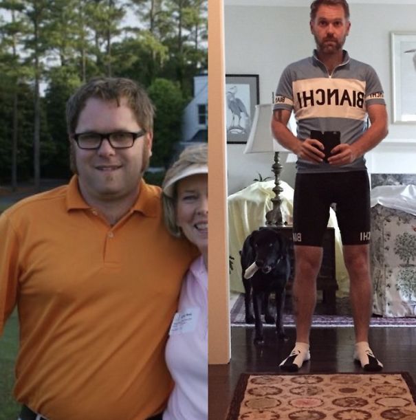 Before-and-after pics showing physical transformation and improved health after stopping drinking alcohol.