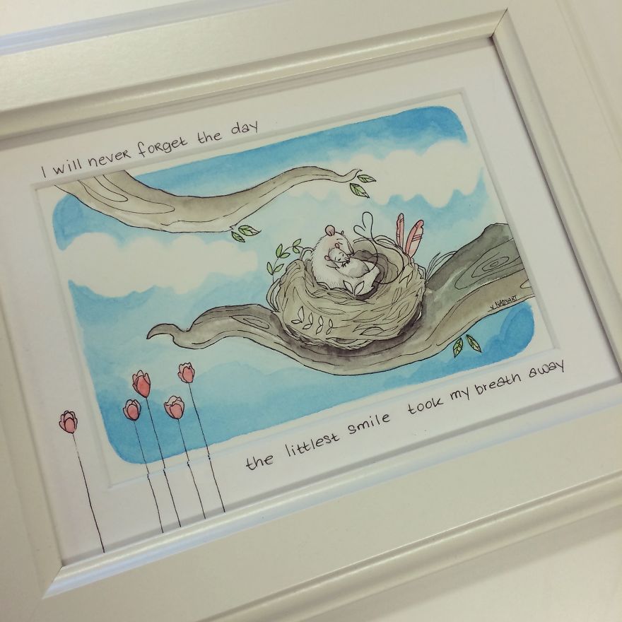 Smile - Water Colour Painting By Nadyart