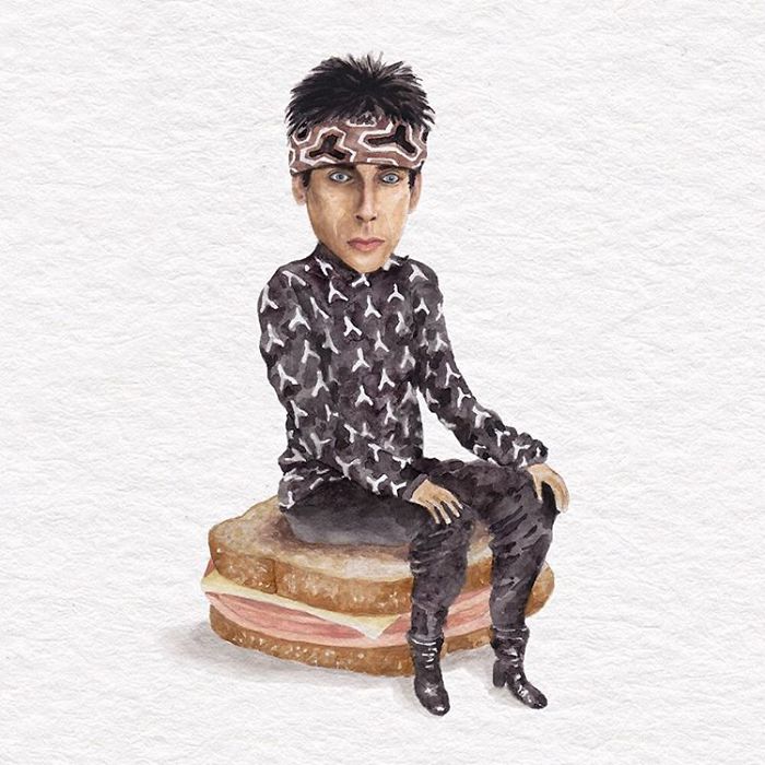 Derek Zoolander On A Bologna And Cheese Sandwich