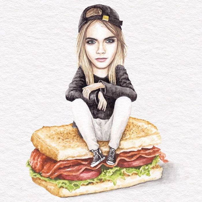 Cara Delevingne On A BLT