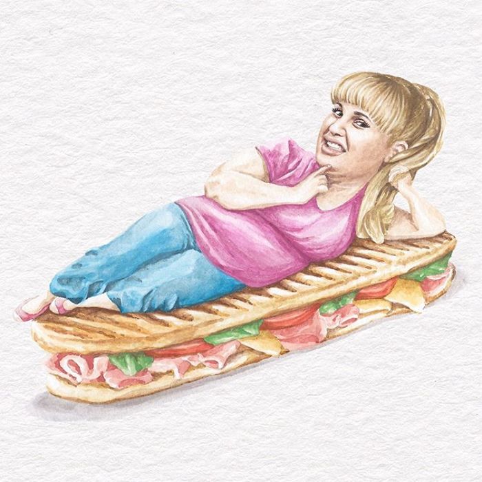 Rebel Wilson On A Prosciutto Panini