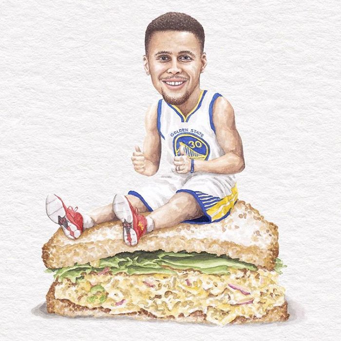 Stephen Curry On A Curried Chicken Salad Sandwich