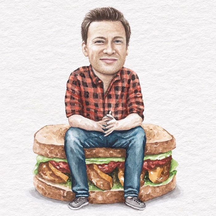 Jamie Oliver On A His Signature Chip Butty With Cheesy Sweet Potato, Avocado And Ketchup