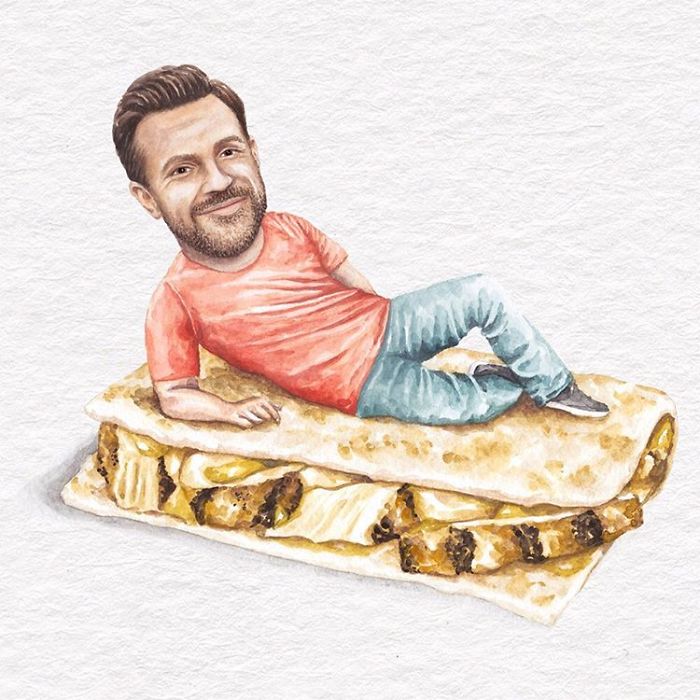 Jason Sudeikis On A Grilled Chicken Flatbread
