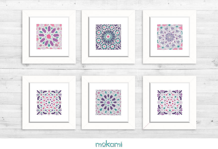 Moroccan Tiles Printed On Paper By Mokami Moroccan Tiles Printed On Paper By Mokami