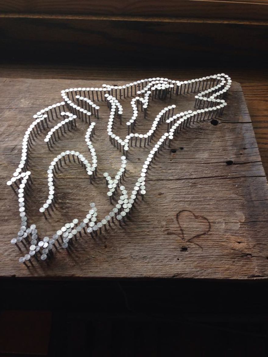 I Create Intricate Artworks Using Nails As A Medium