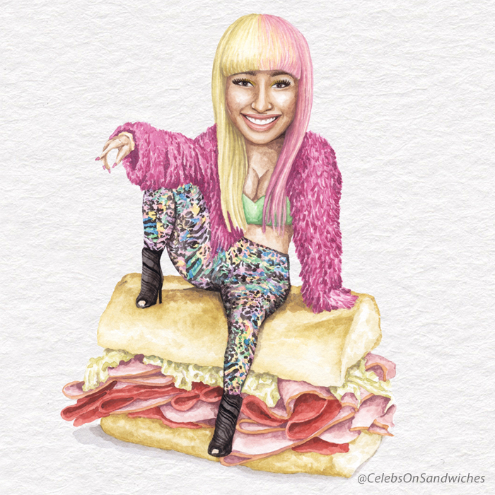 Nicki Minaj On A Turkey And Pepperoni With Lettuce, Oil, And Vinegar