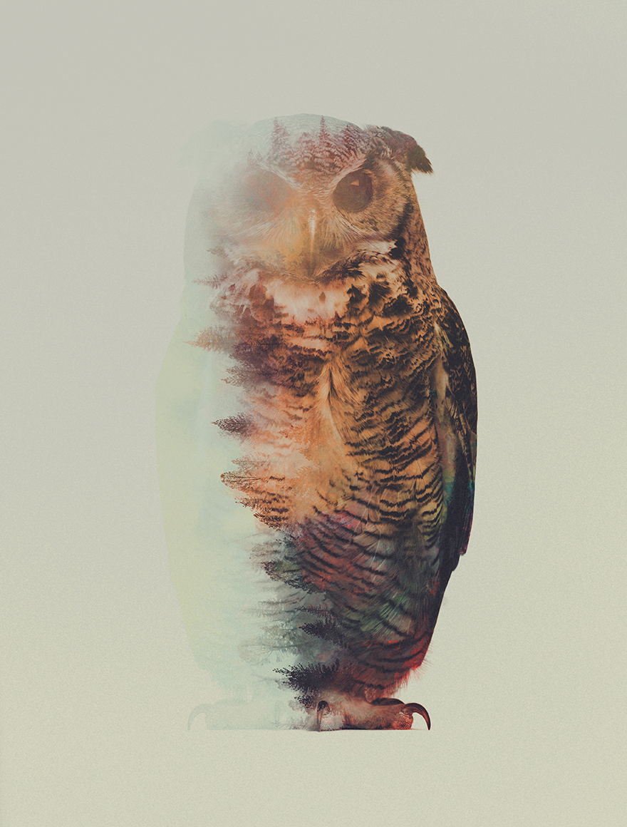 I Combine Animals And Landscapes In My Double Exposure Artwork