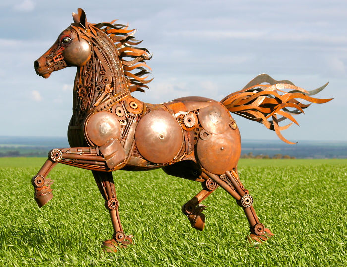 I Turn Scrap Metal Into Life-Size Animal Sculptures