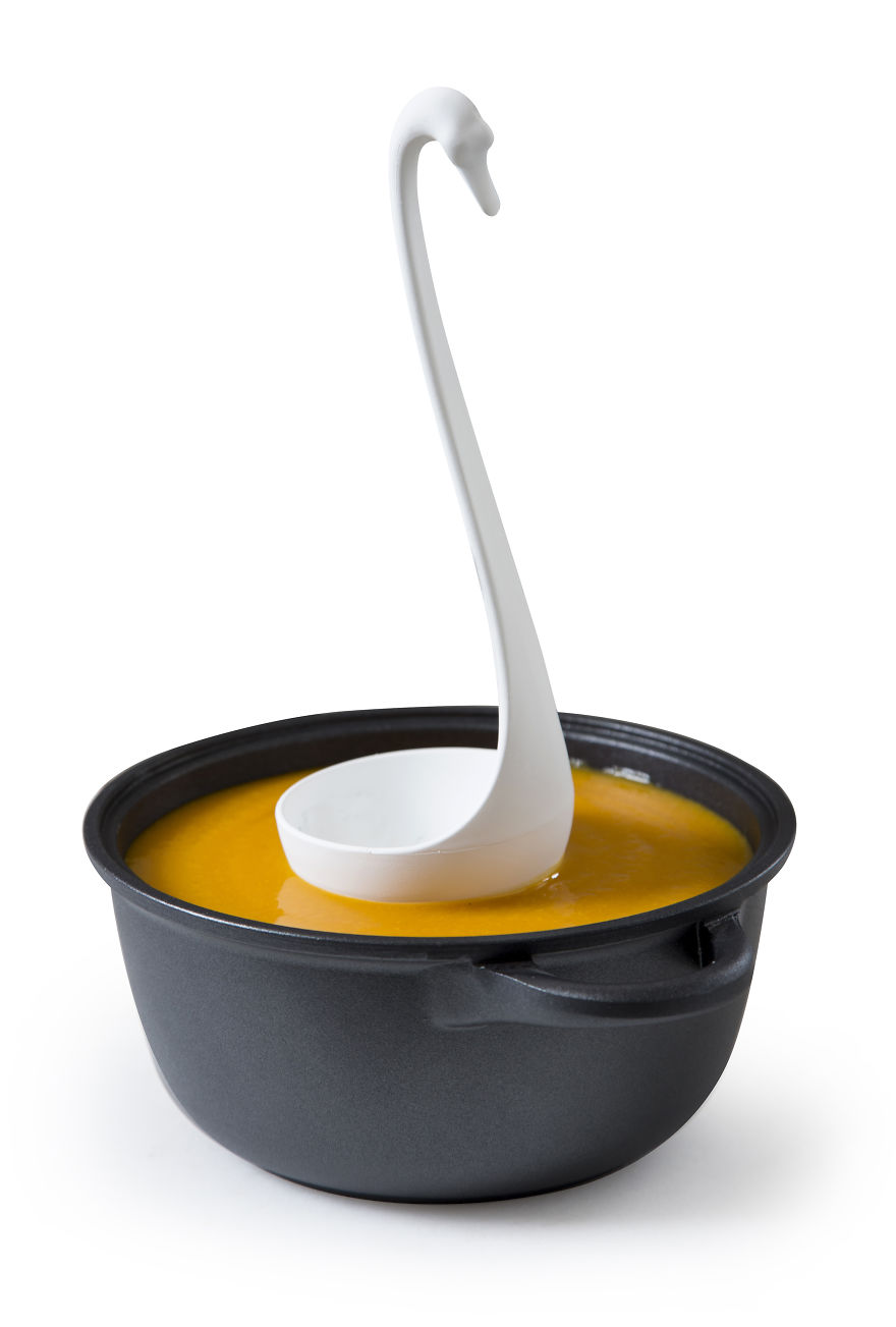 Swan Ladle That Gracefully Floats On Your Soup
