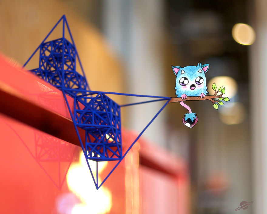 Boyfriend's Lunch-Bag Creature Drawings Brought Into The Real World In Girlfriend's Photos