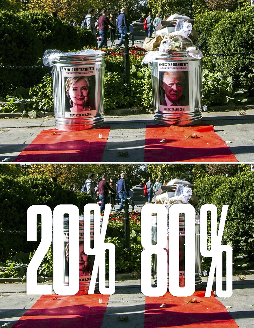 We Enticed People To Clean Up New York City By Trashing Their Least Favorite Presidential Candidate We Enticed People To Clean Up New York City By Trashing Their Least Favorite Presidential Candidate