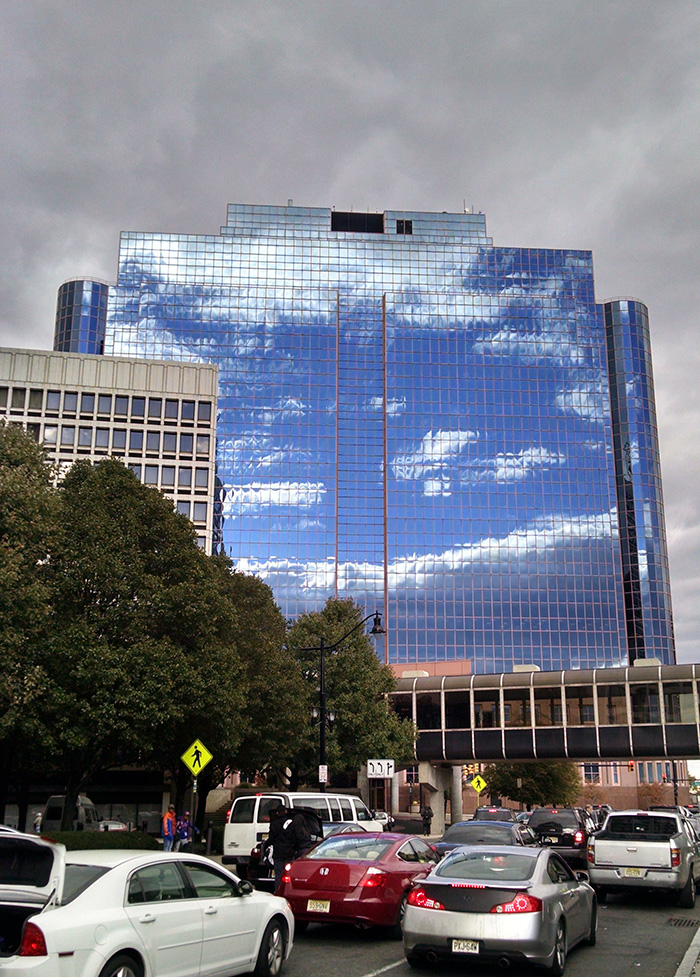 Once In A Lifetime Shot. Sunny Reflection In A Stormy Sky