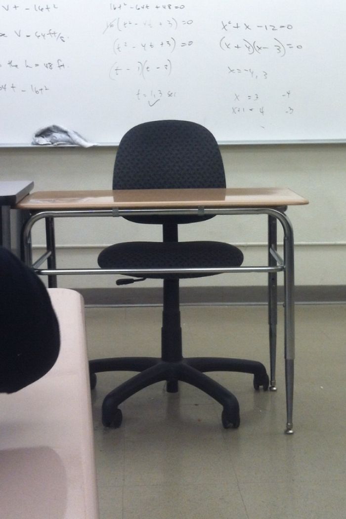 The Reflection On The Table Completes The Chair