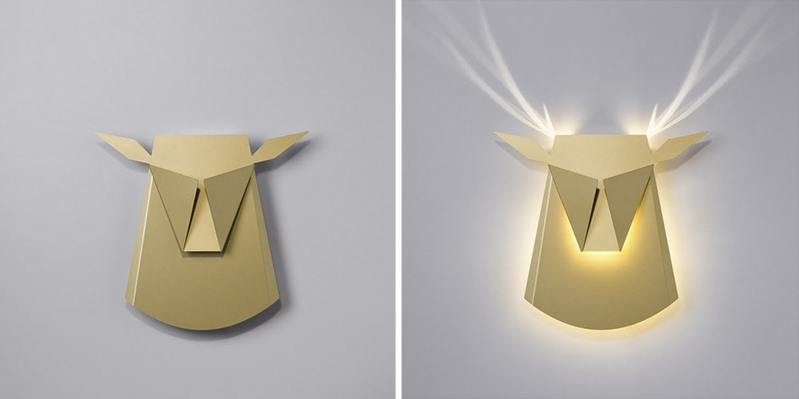 Clever Wall Lamps Turn Into Animals When Switched On Clever Wall Lamps Turn Into Animals When Switched On
