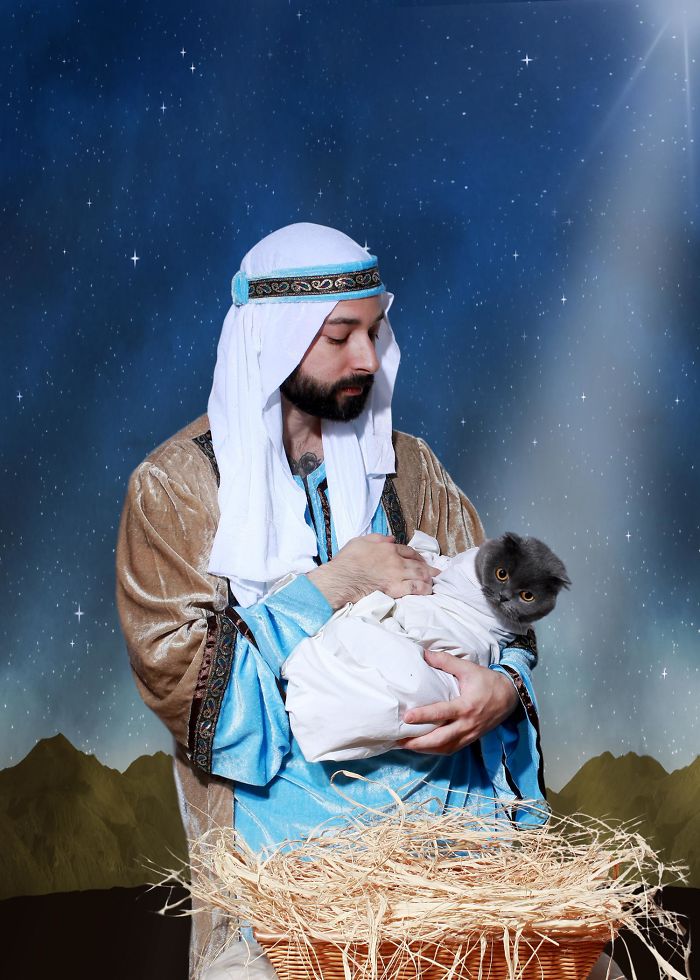 Me And My Cat's Christmas Card Was Deemed "Sacrilegious"