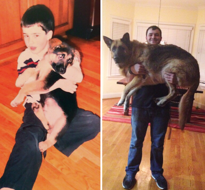 Me And My Big Man 10.5 Years Apart