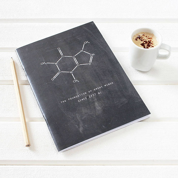 Coffee Science Chalkboard Notebook