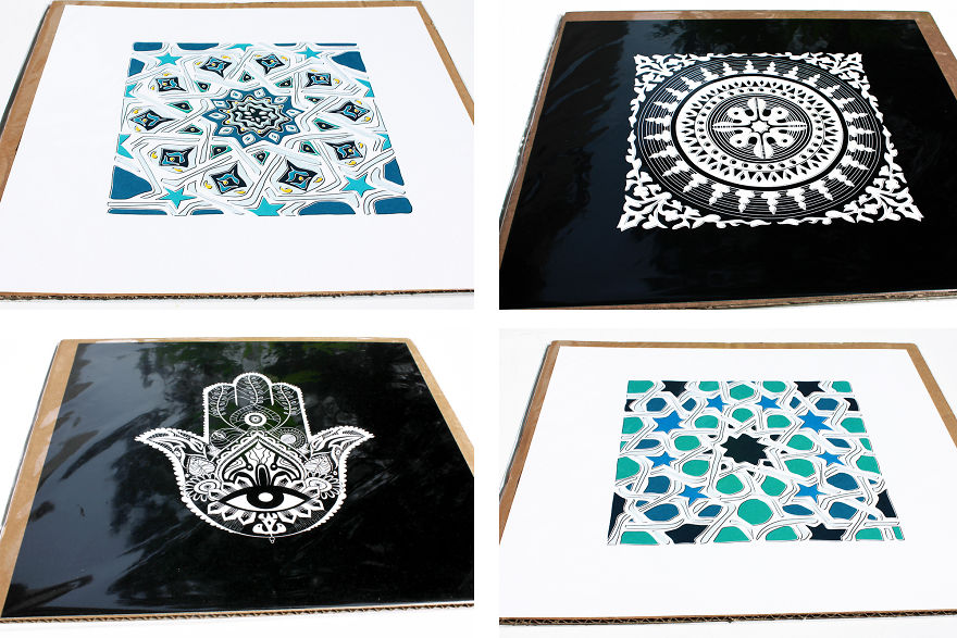 Moroccan Tiles Printed On Paper By Mokami