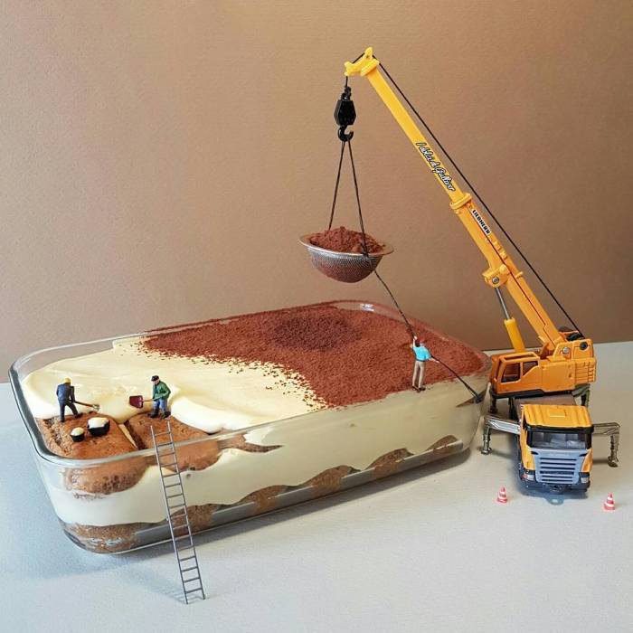 Este chef pastelero italiano crea mundos en miniatura con sus postres