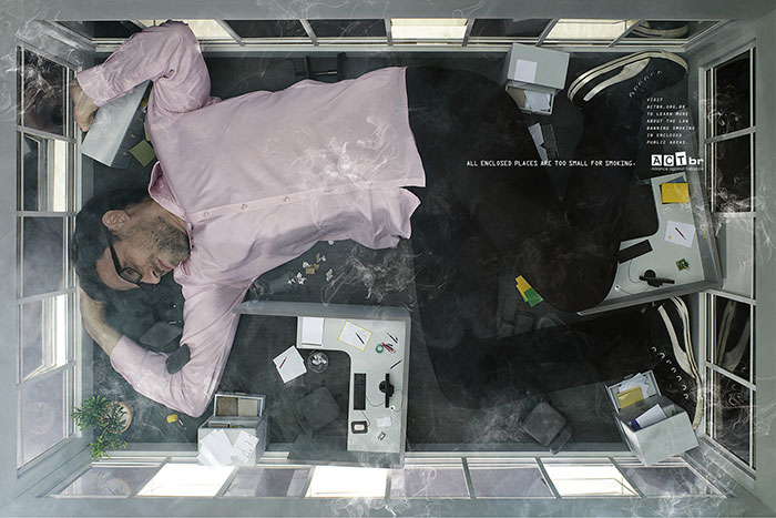 All Enclosed Places Are Too Small For Smoking