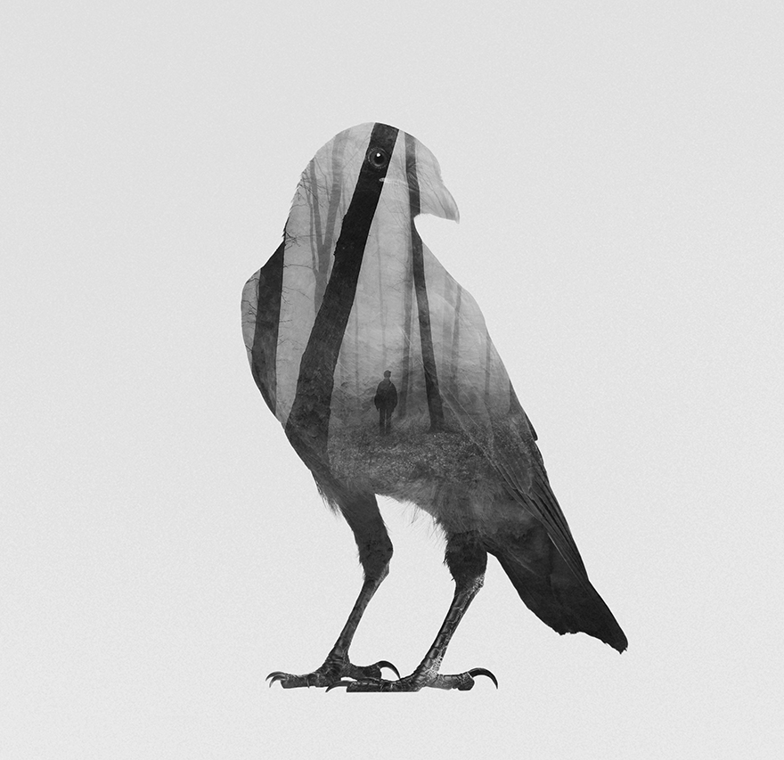 I Combine Animals And Landscapes In My Double Exposure Artwork