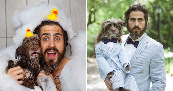 Man Dresses Puppy ‘Son’ in Matching Outfits, And Now It’s Hard To Say Who Is Who