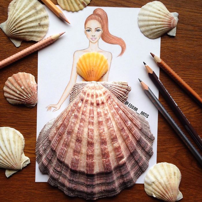 Armenian Fashion Illustrator Creates Stunning Dresses From Everyday Objects (10+ Pics)