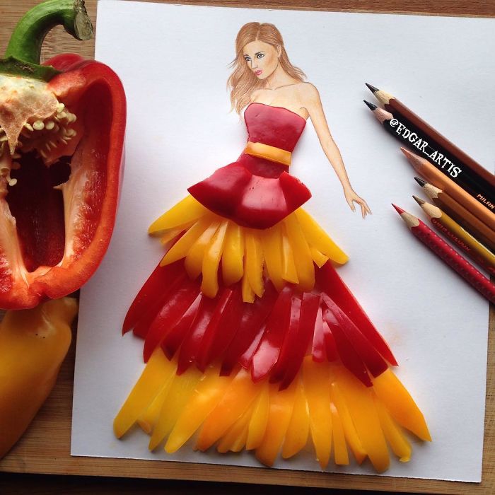 Armenian Fashion Illustrator Creates Stunning Dresses From Everyday Objects (10+ Pics)